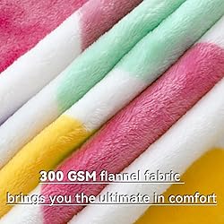 GEULAY Queen Size Blanket Girls Rainbow Blanket