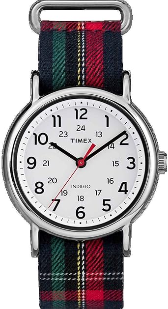 Timex TW2R10900 Weekender Unisex Watch Plaid 38mm Stainless Steel