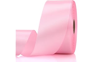 NISDOCF Light Pink Ribbon-1-1/2 Inch 30 Yards Light Pink Solid Satin Ribbon for Gift Wrapping,Craft Floral Bouquets,Wedding Party,Timeless Flower,Decoration Floral Hair,Balloons