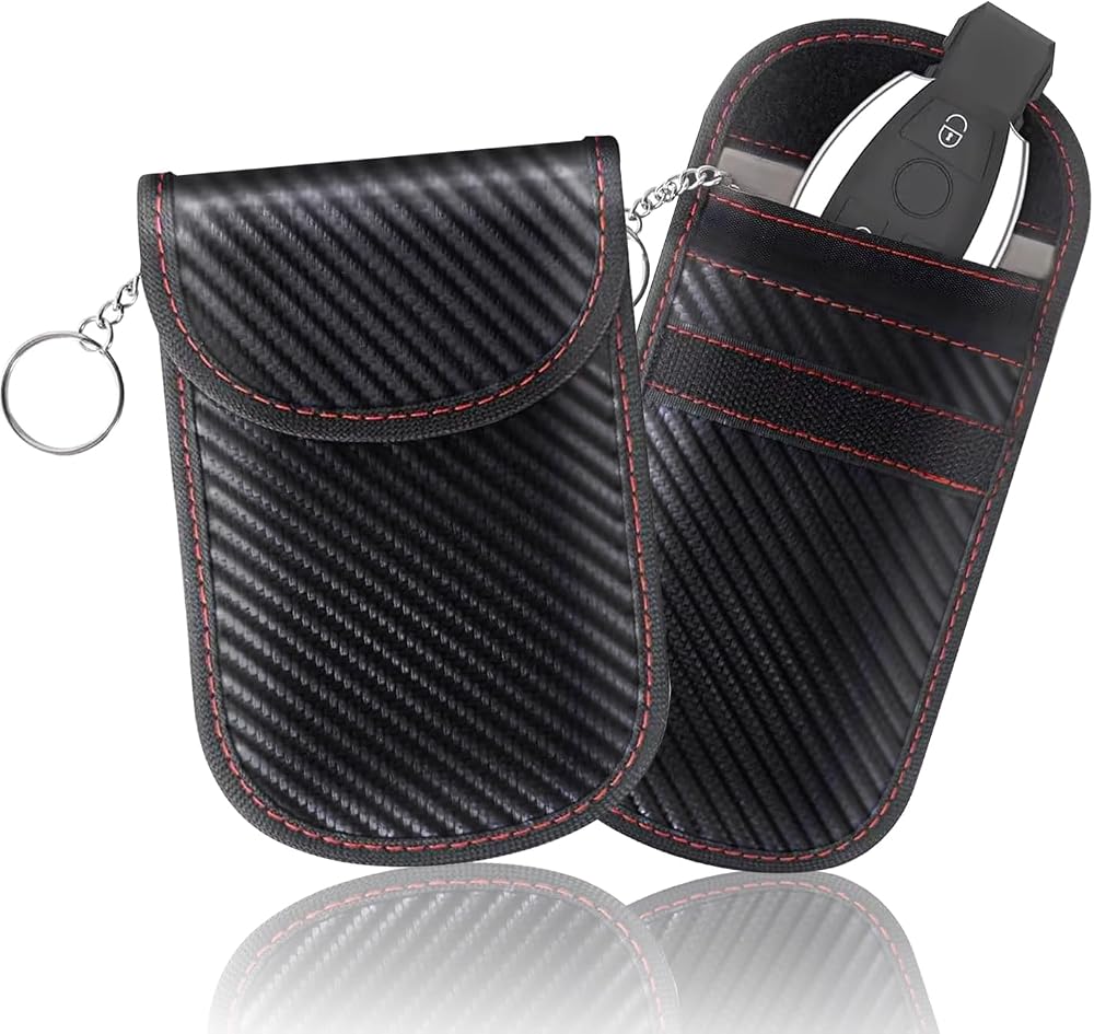 Nestling 2 Pack Faraday Pouch for Car Keys RFID Key Case Anti-Theft