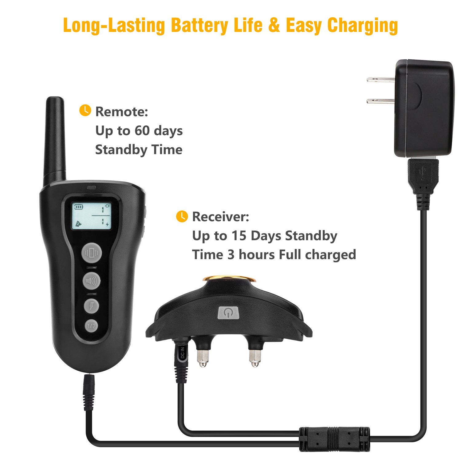 Bousnic Dog Training Collar 2 Dogs Upgraded 1000ft Remote Rechargeable