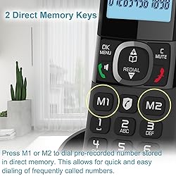 Hellobaby DECT 6.0 Cordless Phone with 2