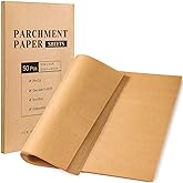 VITEVER Parchment Paper Sheets, Unbleached Parchment Baking Sheets, Precut Parchment Paper 12 x 16 IN, Non-Stick Parchment Pa