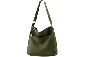 KALIDI FANCY FOREST KALIDI Canvas Tote Bag Large Hobo Crossbody Shoulder Handbag Zipper Messenger Bag for Women or Men Casual College Work