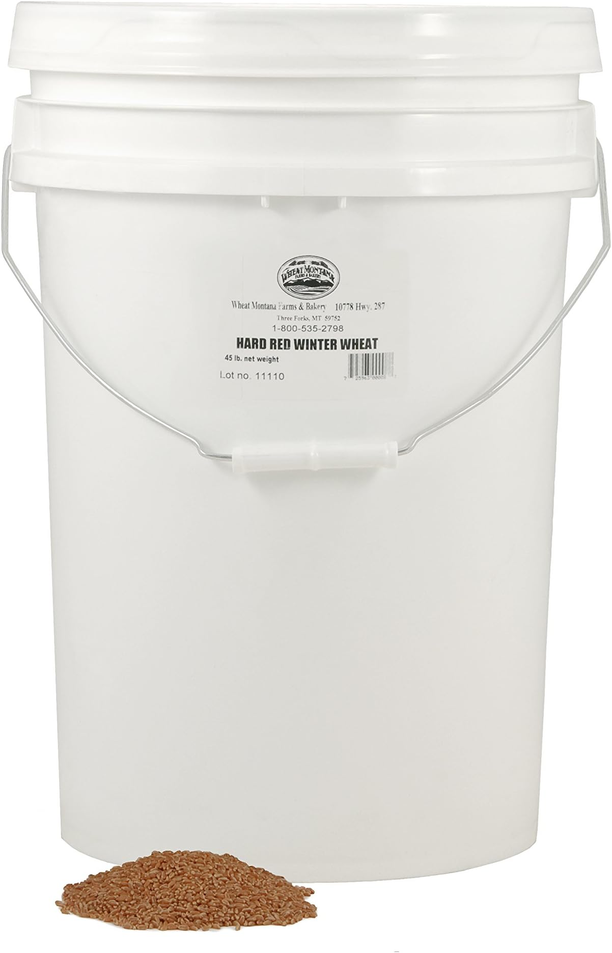 Wheat Montana - Hard Red Winter Wheat Berries - 1 pack - 45lb pail