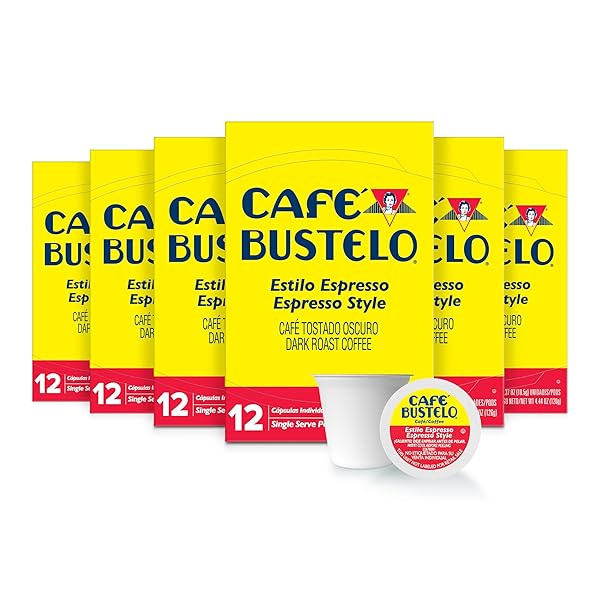 CAFÉ BUSTELO ESPRESSO STYLE DARK ROAST, SINGLE SERVE...