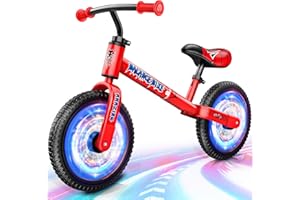 Aetyni Spider Balance Bike 2 3 4 5 Year Old: Toddler Bike with 12 Inch Lighting Wheel No Pedal Outdoor Spider Toys for Boys 2-3 3-4 Birthday Gifts for 2+ Year Old Boy Girl Toddlers Kids