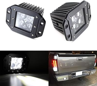 Amazon Com Ijdmtoy 2 3 Inch Flush Mount 4d Optic Projector Lens Cree Led Pod Lights Compatible With Truck Jeep Off Road Atv 4wd 4x4 As Search Lights Fog Lights Driving Lamps Backup Reverse Lights