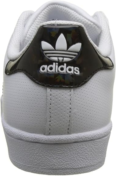 black adidas with holographic stripes