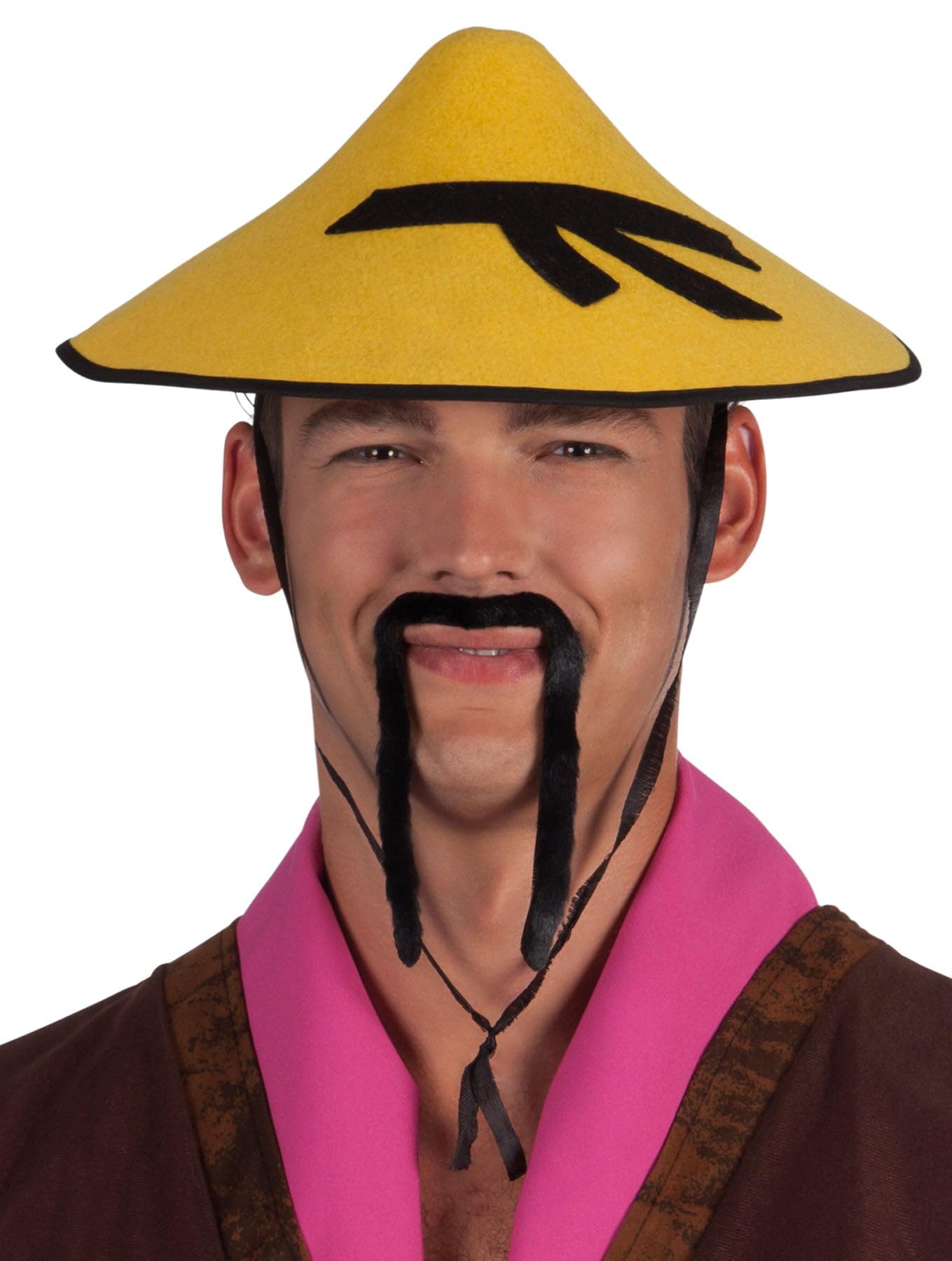 Boland Chinese Moustache, Self Adhesive, Stick On Tash, Oriental, Fake Moustache, Chinese Fancy Dress Accessory, Black