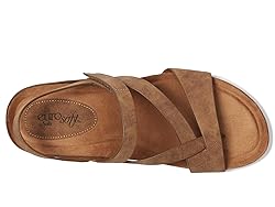 EuroSoft Women's Gianetta Flat Sandal, Brown Suede, 8