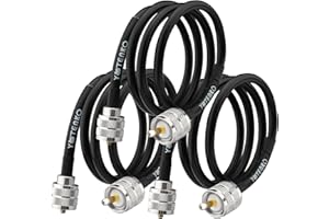 YOTENKO 3-Pack RG8x Coaxial Cable 3ft, Ultra Flexible RG-8X Jumper Cable (Stranded Tinned Copper) for Tight Routing, UHF PL259 Coax for CB Radio, Ham, Marine & Truck Antenna, Analyzer, SWR Meter