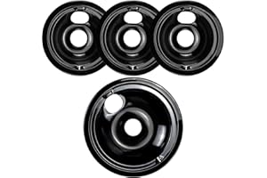 WB31M20 WB31M19 Black Porcelain Burner Drip Pans Set Compatible with GE Hotpoint Electric Range Stove Burner by Cenipar
