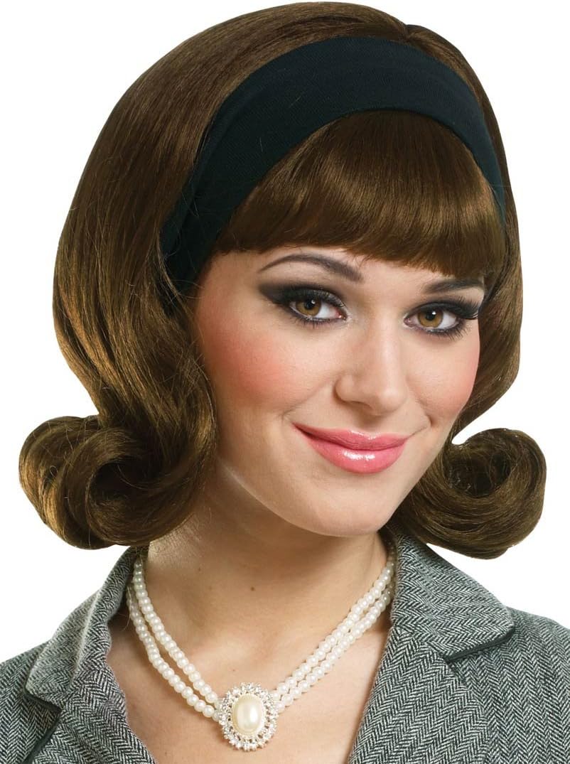 1950s Wig with Headband Costume Accessory