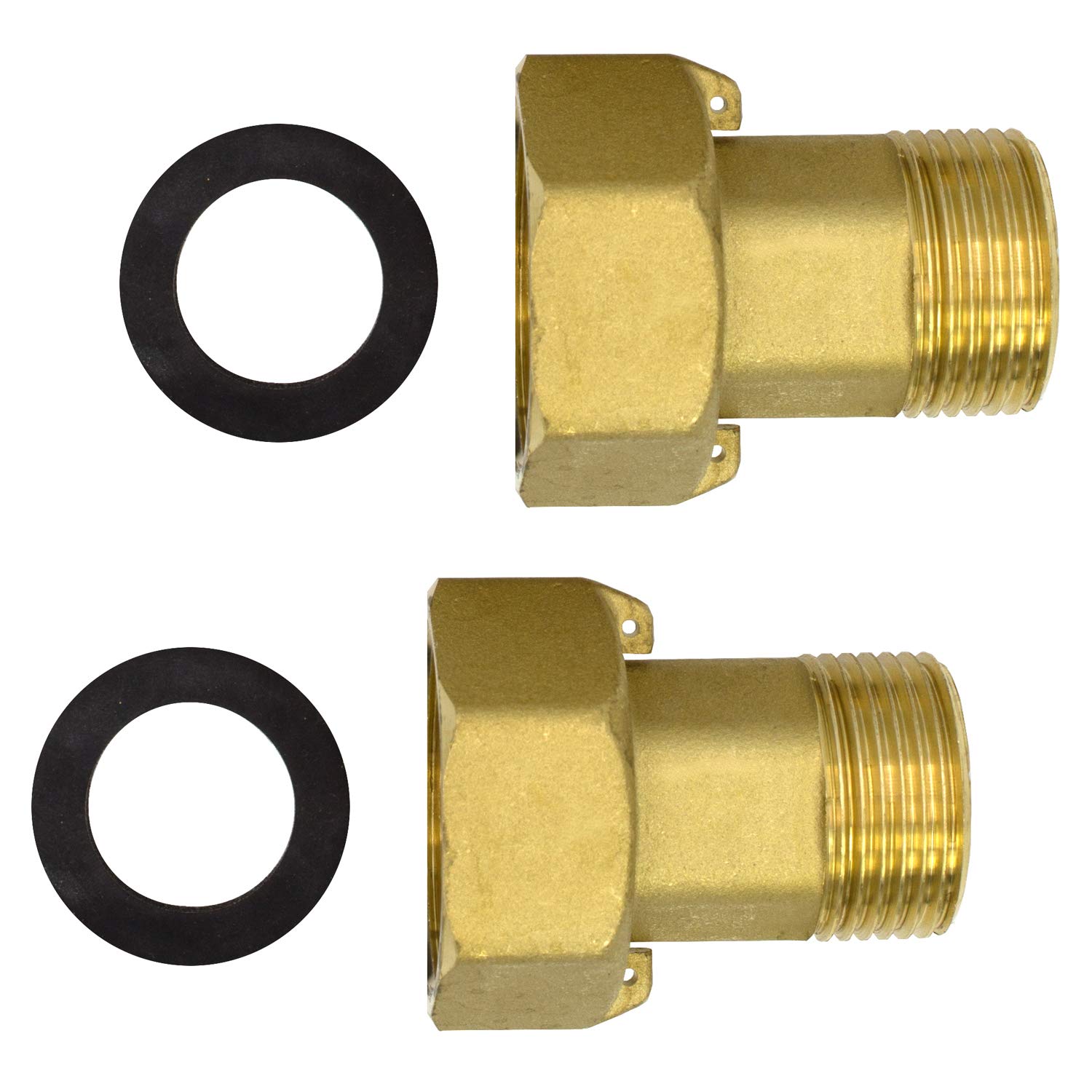 VARIOSAN Water meter screw connection, 12630, 1 1/4 inch internal thread x 1 inch external thread, 2 pieces, brass.