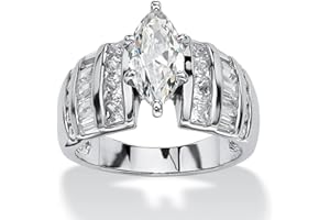 Psiroy 925 Sterling Silver Created Ruby Spinel Filled Marquise Cut Knuckle Ring