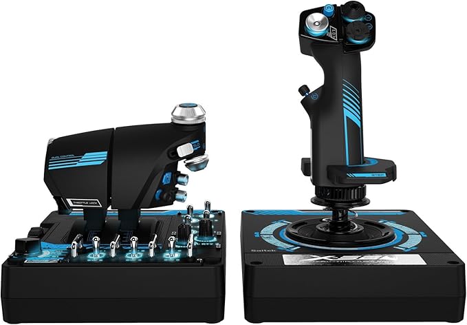 Amazon Com Saitek Pro X 56 Rhino H O T A S Video Game Flight Controller For Pc Scb 01 1 Computers Accessories