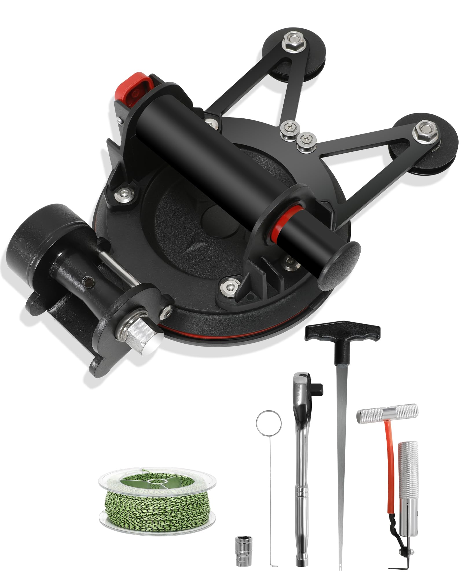 Photo 1 of Krysolad Auto Windshield Glass Removal Tool Kit, Dual-Cutting, Auto Glass Cut Out Tool with Locking Function, with Threader, Coil and Windshield Cutter for Cars and Trucks