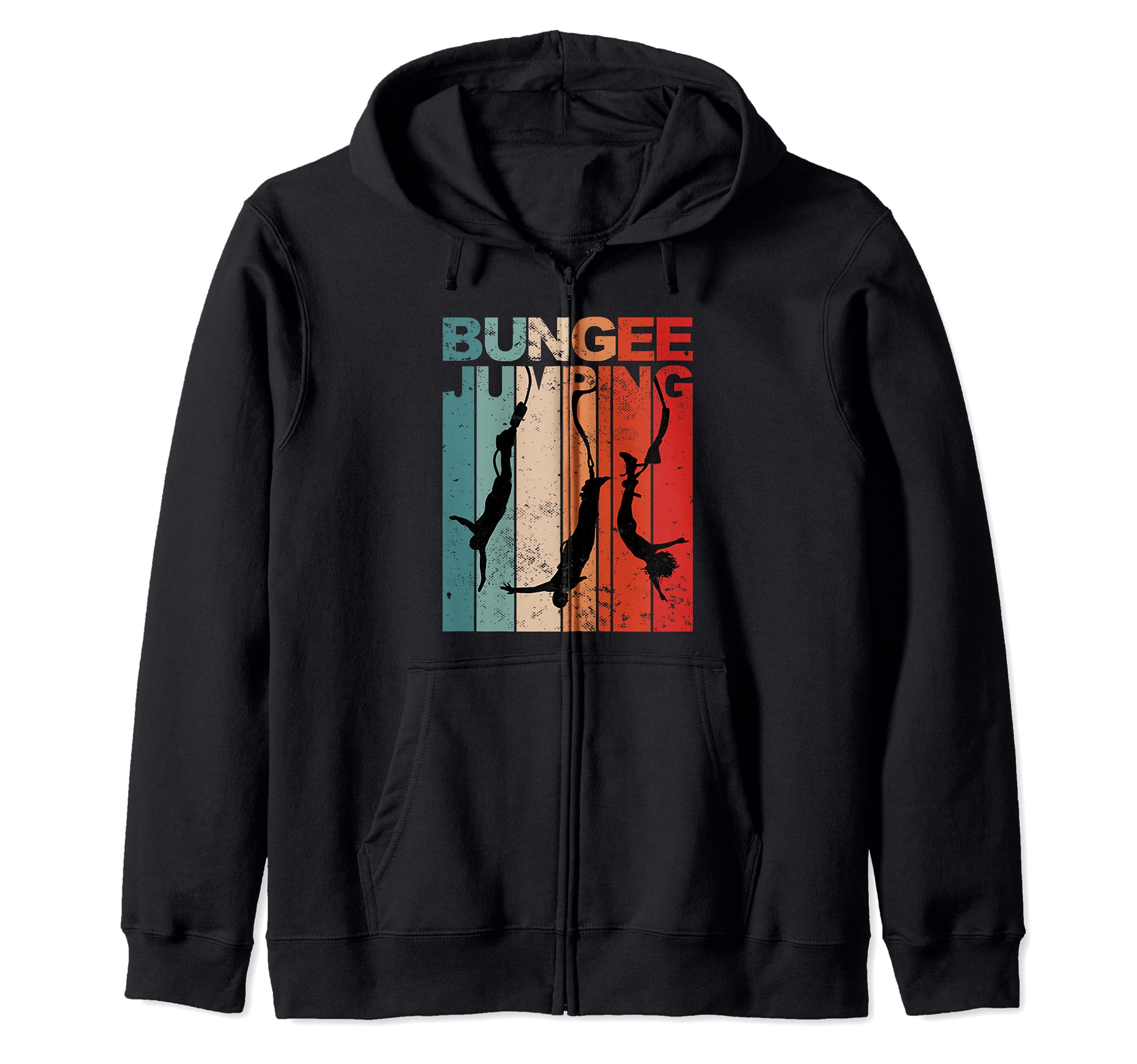 Retro Bungee Jumping Extreme Sports Bungee Jumper Zip Hoodie