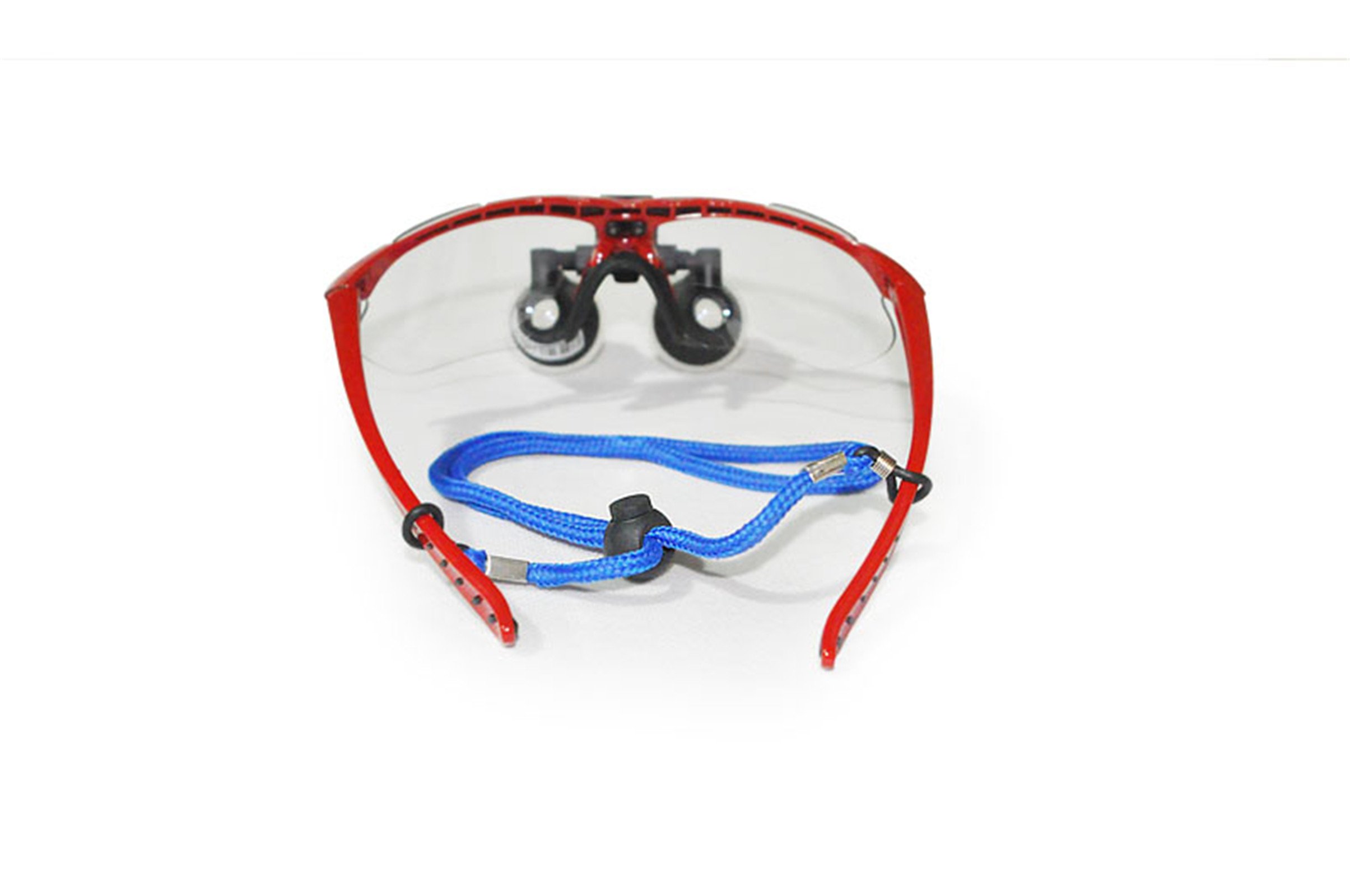 Denshine Médico Quirúrgico Dental Gafas Lupas Binoculares 3.5×420MM(Rojo)