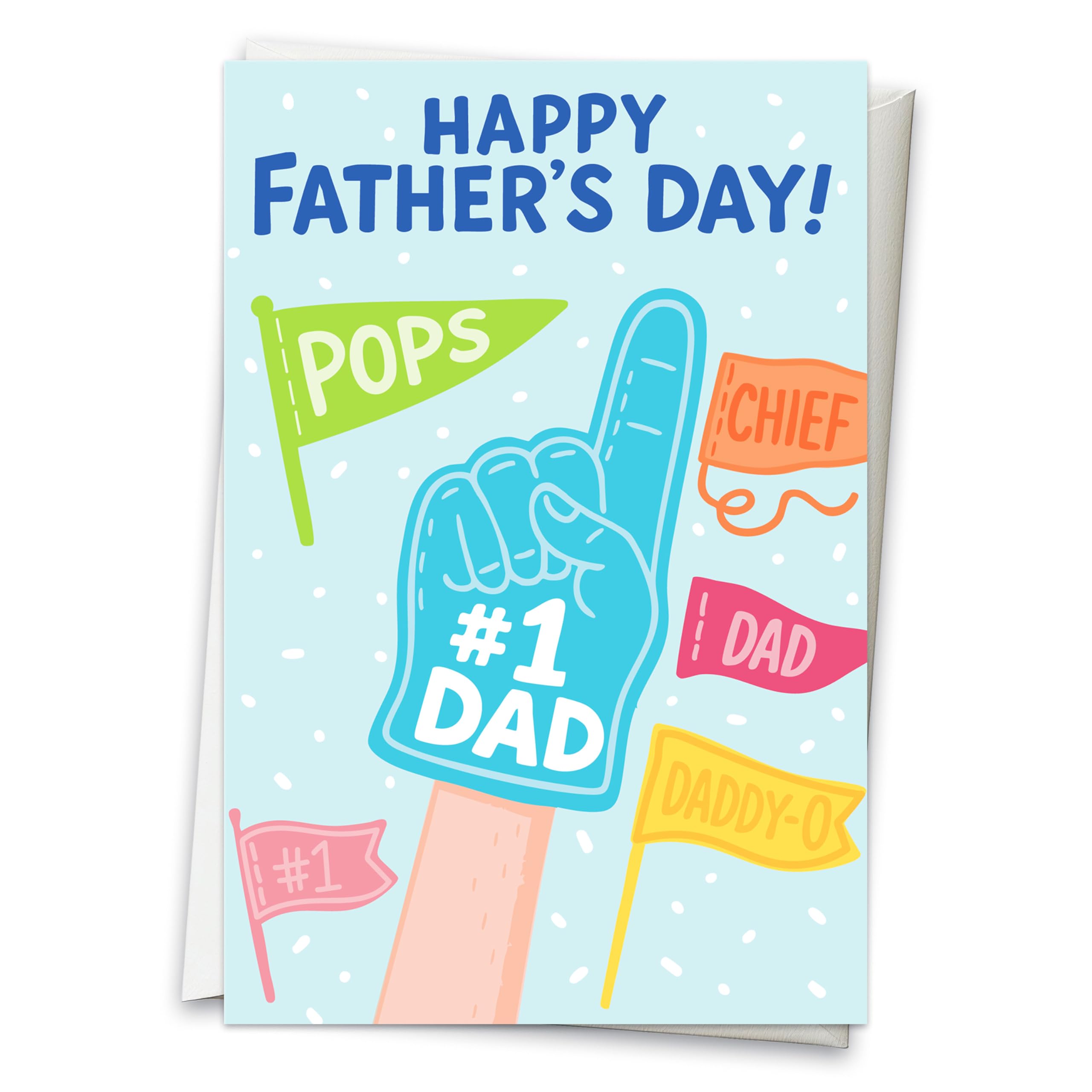Hadley Designs Happy Father's Day Card from Son or Daughter - Fathers Day Cards from Kids, Fathers Day Card for Son Husband Brother Uncle Son-in-law or Father-in Law