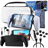 Accessories Bundle designed for playstation Portal Case and Screen Protector Headphones Grip Case charge cable thumb grip and more enabling enhanced remote game play White Gift box Edition