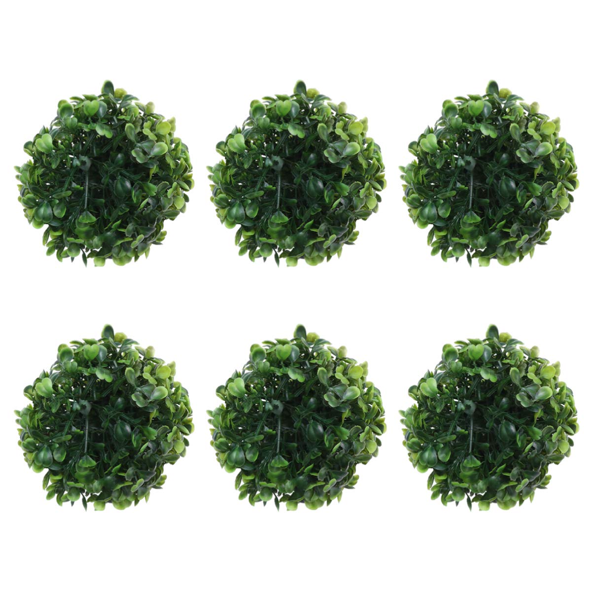 HEALLILY 6pcs Artificial Topiary Ball 10cm Faux Boxwood Ball Flower Arrangement Ornament for Home Schools Factories Private Clubs Green Landscaping Decor