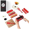 Sushi Making Kit, Aya Sushi Maker 2, Online Video Tutorials Complete with Sushi Knife & Bamboo Mat, 12 Piece Sushi Roll Maker
