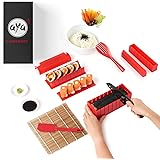 Sushi Making Kit, Aya Sushi Maker 2, Online Video Tutorials Complete with Sushi Knife & Bamboo Mat, 12 Piece Sushi Roll Maker