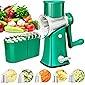 Rotary Cheese Grater with Handle - 5 in 1 Kitchen Mandoline Grater with Drum Blades - Rotary Grater Cheese Shredder for…
