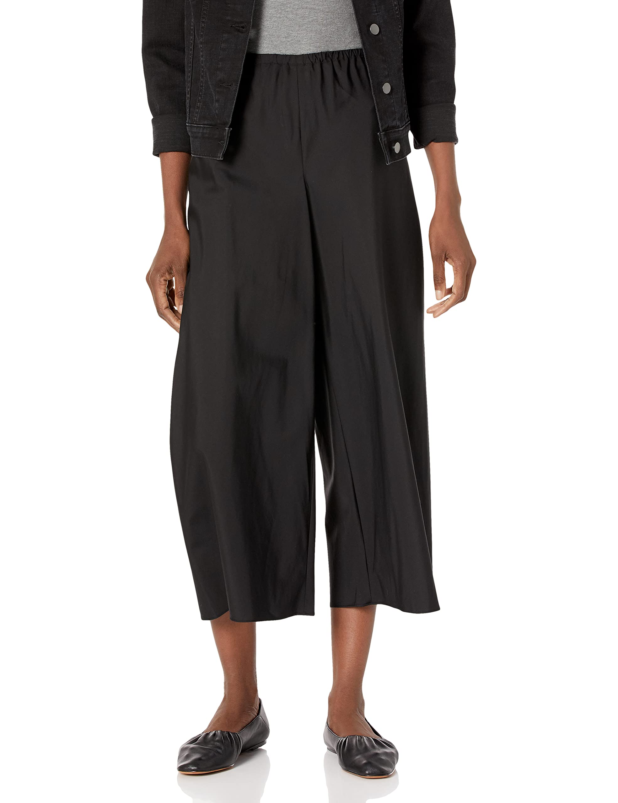 Photo 1 of Vince Womens POPLIN BIAS Culotte,Black,XX-Small