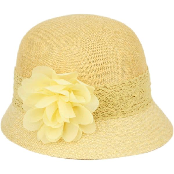 Glamorstar Vintage Felt Cloche Hat Winter Floral Fedora  display picture 2