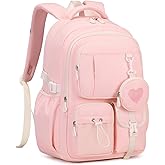 MOONBABY Girls Backpack, Kids Backpack for Girls, School bag for Primary Elementary Teenage, Middle School Students Bookbag