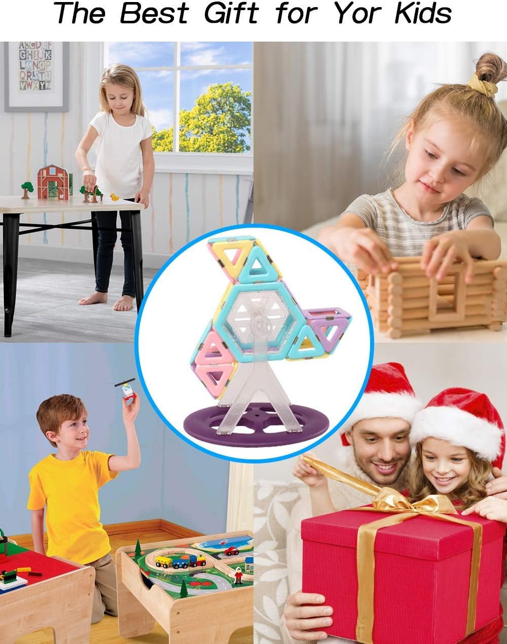 HLAOLA Magnetic Blocks 133PCS Upgrade Magnetic Building Blocks Magnetic Tiles Educational Toys Tiles Set for Kids Magnet Stacking Toys for Kids Children Age 3 4 5 6 7 Year Old (3D Macaron Colors): Toys & Games