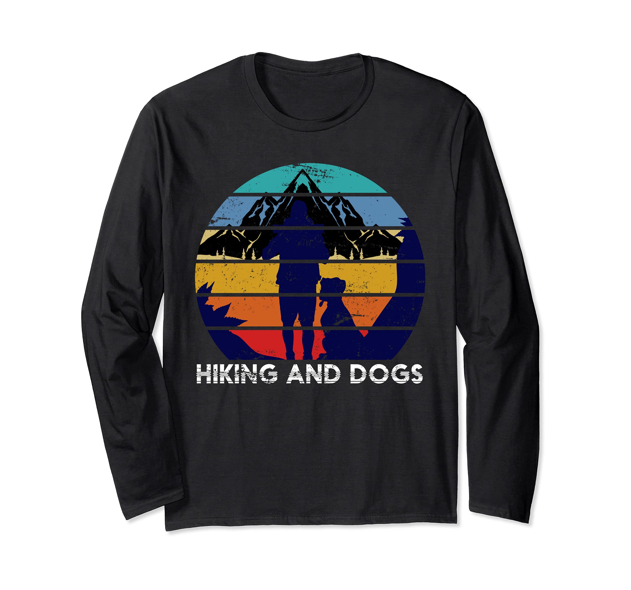 Funny Outdoor Mountain Hiker Pet Animal Dog Gift Hiking Long Sleeve T-Shirt