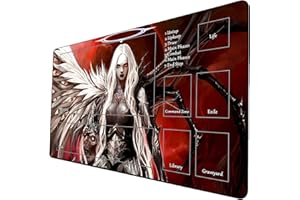 STORKY MTG Playmat, Game Play Mat for MTG TCG 24 x 14 inches Trading Card Inked Game Playmats with Storage Bag Smooth Rubber Surface Battle Game