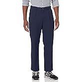 Amazon Essentials Men's Classic-Fit Wrinkle-Resistant Pleated Chino Pant (Available in Big & Tall)