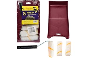 Bates- Paint Tray Set, 5pcs, 4-Inch Roller Kit, Small Roller Brush