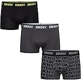DKNY Mens Flex Low Flex Trunks - Low Rise Boxer Briefs Underwear 3-Pack