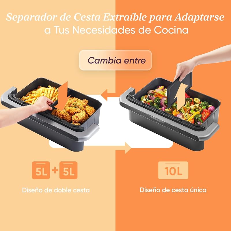 Freidora de Aire 10L Dual Blaze Twinfry, Doble Cesta con Divisor