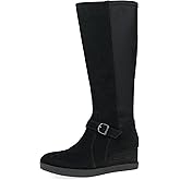 Dansko Shelia Wedge Boot for Women - Durable Waterproof Leathers and Leather-Stacked Heel - Buckle Detail and Tall Shaft for Seasonal Style