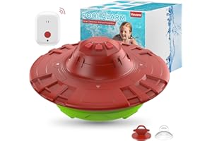 HOVARA Pool Alarm, Floating Pool Safety Alarms for Inground & Above Ground Pools – Loud 110dB Alert, Adjustable Sensitivity, Protection for Kids & Pets (Red+Green)