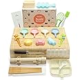 Delamu Sushi Making Kit,Upgrade Complete 27 Piece[Parent-Child] Sushi Maker Set,for Beginners/Pros with Rice Bazooka,Sushi Mats,Sushi plate,Animal-shaped Onigiri Molds,Rice ball mold,Guide Book