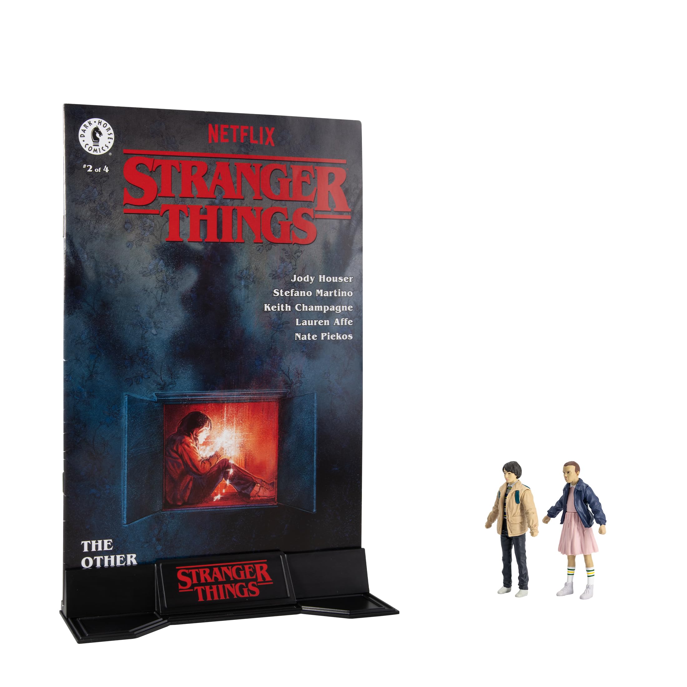 McFarlane Stranger Things Page Punchers 2-Pack - Eleven and Mike Wheeler 3" Action Figures with Comic - Supernatural Adventures in Hawkins, Indiana