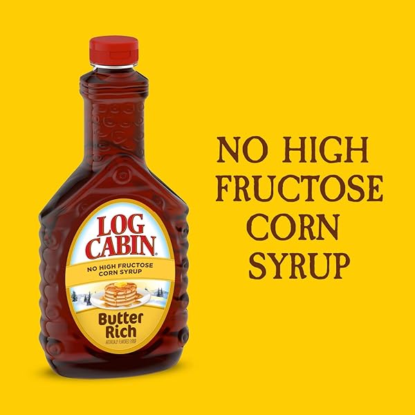 LOG CABIN BUTTER RICH SYRUP FOR PANCAKES & WAFFLES, 24 OZ