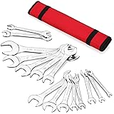RIMKOLO Super-Thin Open End Wrench Set, 16-Piece