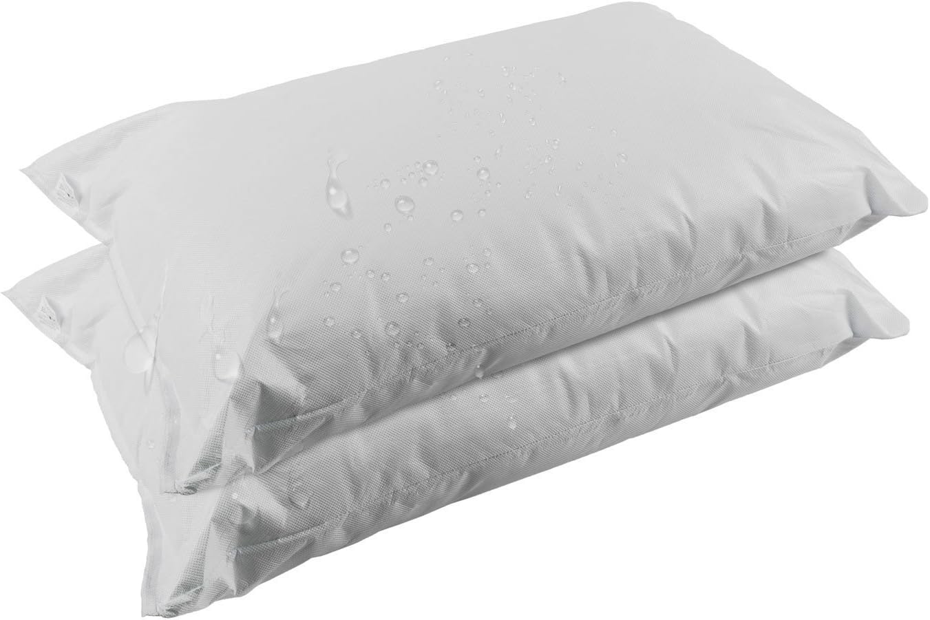 COMFORTNIGHTS, Light Green tint Waterproof and Wipe clean, Zipped Pillow Protector, pair, 50 x 75 cms (19½" x 29½") approx - Image 3