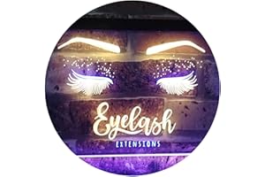 Eyelash Extension Beauty Salon Indoor Decoration Dual Color LED Neon Sign Blue & Yellow 16" x 12" st6s43-i1089-by