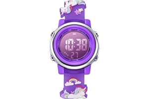 L LAVAREDO Kids Watches Girl Watches Ages 3-12 Sports Waterproof 3D Cute Cartoon Digital 7 Color Lights Wrist Watch for Kids