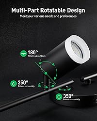 Bojim Flexible Led Track Lighting, 4-Light Black